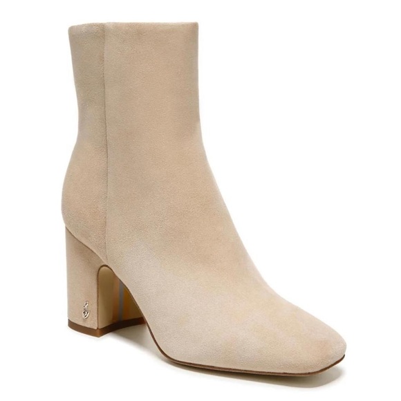 Sam Edelman Shoes - NIB Sam Edelman Fawn Warm Oat Suede Block Heel Ankle Boots